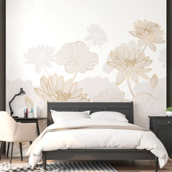 Soft Pink Floral Peel And Stick Wall Mural-Kirkland's Home Sale