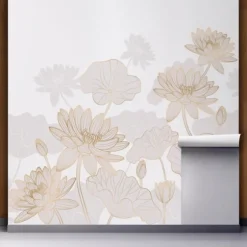 Soft Pink Floral Peel And Stick Wall Mural-Kirkland's Home Sale
