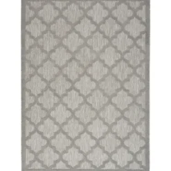 Soft Silver Trellis Outdoor Area Rug, 4X6-Kirkland's Home Hot