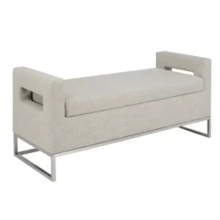 Soft Storage Bench With Open Sides-Kirkland's Home Fashion