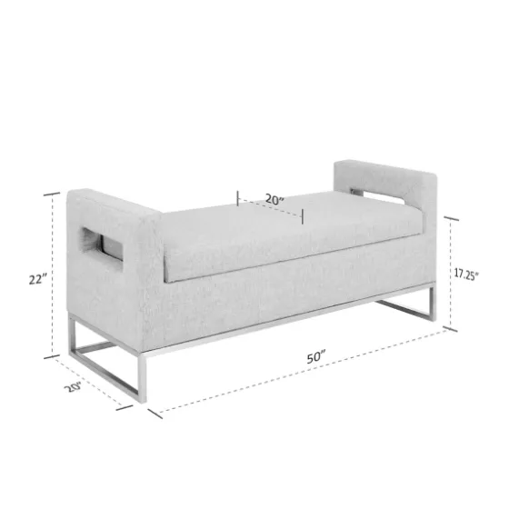 Soft Storage Bench With Open Sides-Kirkland's Home Fashion