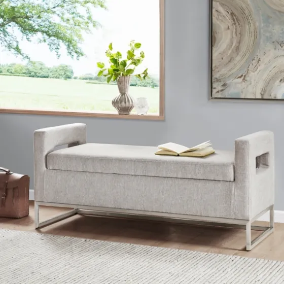 Soft Storage Bench With Open Sides-Kirkland's Home Fashion