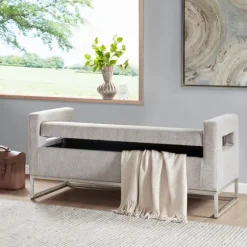 Soft Storage Bench With Open Sides-Kirkland's Home Fashion