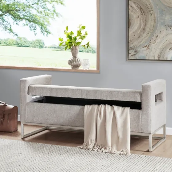 Soft Storage Bench With Open Sides-Kirkland's Home Fashion