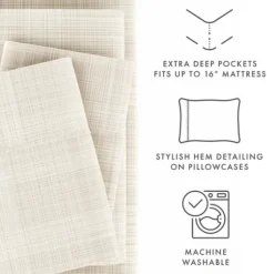 Soft Thatch 3-Pc. Twin Sheet Set-Kirkland's Home Online