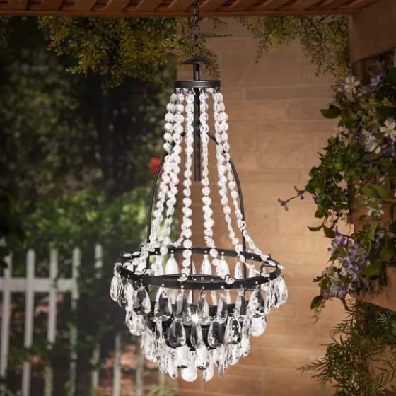 Solar Outdoor Chandelier-Kirkland's Home Cheap