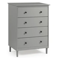 Solid Pine Wood 4-Drawer Dresser-Kirkland's Home Shop