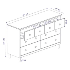 Solid Wood 6-Drawer Dresser-Kirkland's Home Sale