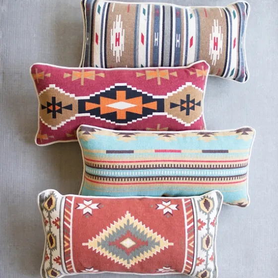 Southwest Saddle Print Lumbar Pillows, Set Of 4-Kirkland's Home Best