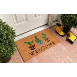 Southwestern Cactus Coir Doormat-Kirkland's Home Online