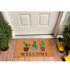 Southwestern Cactus Coir Doormat-Kirkland's Home Online