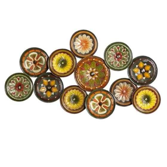 Southwestern Floral Ceramic Plates Wall Plaque-Kirkland's Home Best