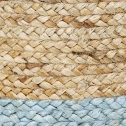 Spa Blue And Tan Woven Basket With Tassel, 19 In.-Kirkland's Home Best
