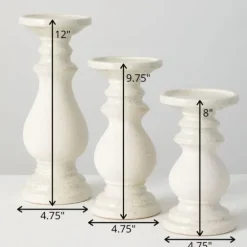 Speckled Ceramic Candle Holders, Set Of 3-Kirkland's Home Outlet