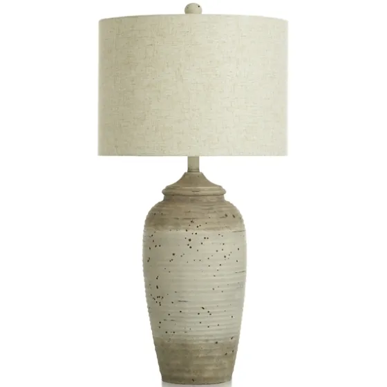 Speckled Cream Two-Tone Ridge Table Lamp-Kirkland's Home Clearance