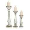 Speckled Mercury Glass Pillar Holders, Set Of 3-Kirkland's Home Cheap