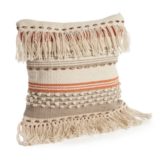 Spice And Natural Chic Fringe Pillow-Kirkland's Home Store