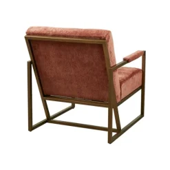 Spice Button Tufted Angular Vintage Accent Chair-Kirkland's Home New