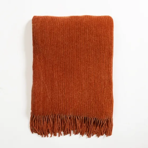 Spice Chenille Ribbed Throw-Kirkland's Home Sale