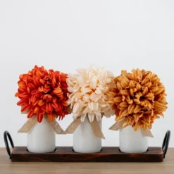 Spider Mum Arrangement In Wooden Ledge-Kirkland's Home Store