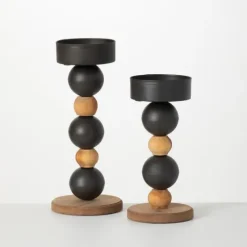Spiked Sphere 2-Pc. Pillar Candle Holder Set-Kirkland's Home Flash Sale