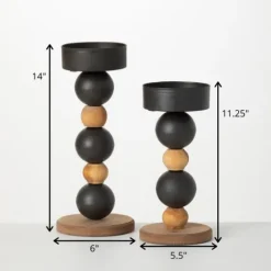Spiked Sphere 2-Pc. Pillar Candle Holder Set-Kirkland's Home Flash Sale