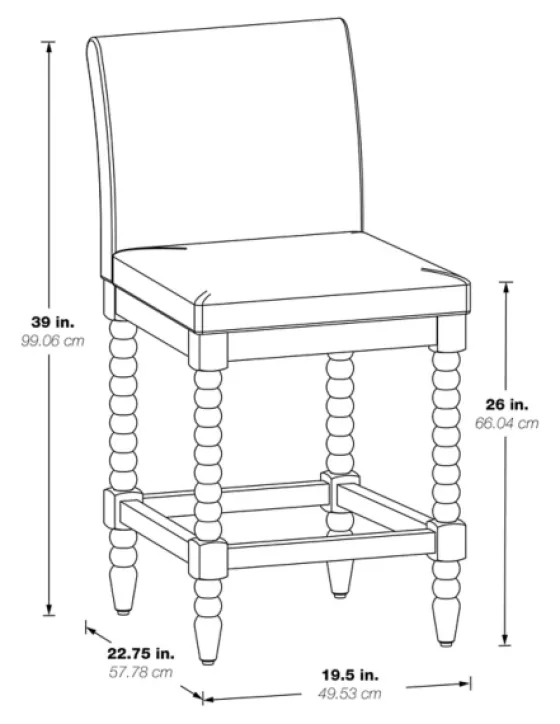 Spindle Legs Counter Stool-Kirkland's Home Fashion