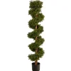 Spiraling Boxwood Topiary In Black Planter-Kirkland's Home Cheap