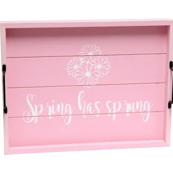 Spring Has Sprung Wood Tray-Kirkland's Home Online