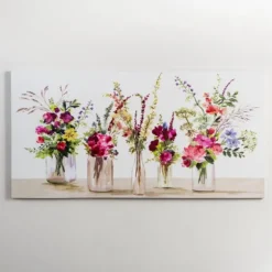 Springtime Floral Bouquet Vases Canvas Art Print-Kirkland's Home Flash Sale