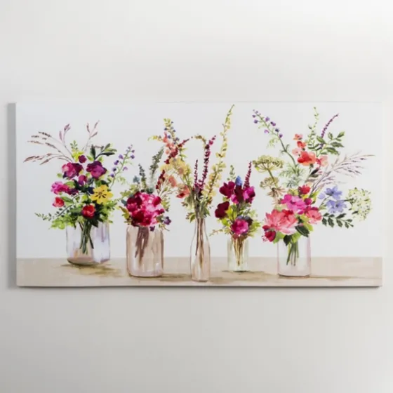 Springtime Floral Bouquet Vases Canvas Art Print-Kirkland's Home Flash Sale