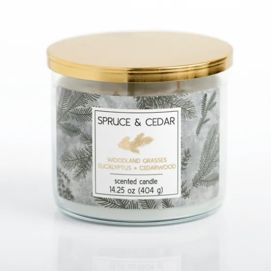 Spruce And Cedar Triple Wick Jar Candle-Kirkland's Home Store