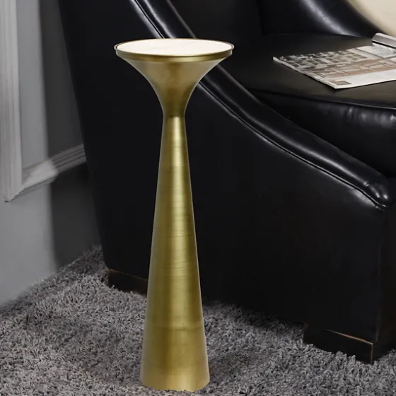 Spun Gold Metal Tapered Cocktail Table-Kirkland's Home Shop