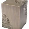 Square Antique Gold Metal Accent Table-Kirkland's Home Outlet