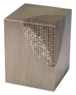 Square Antique Gold Metal Accent Table-Kirkland's Home Outlet