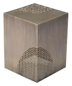Square Antique Gold Metal Accent Table-Kirkland's Home Outlet