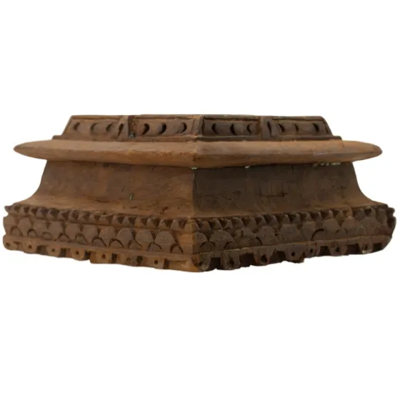 Square Carved Wood Pillar Candle Holder-Kirkland's Home New