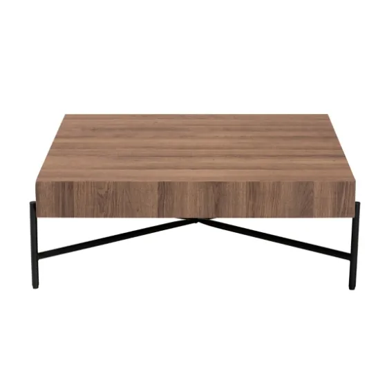 Square Light Wood X Base Coffee Table-Kirkland's Home Flash Sale