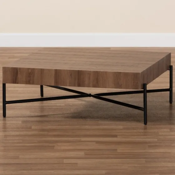 Square Light Wood X Base Coffee Table-Kirkland's Home Flash Sale