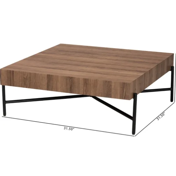 Square Light Wood X Base Coffee Table-Kirkland's Home Flash Sale
