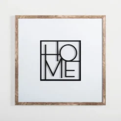 Square Metal Home Framed Wall Plaque-Kirkland's Home Outlet