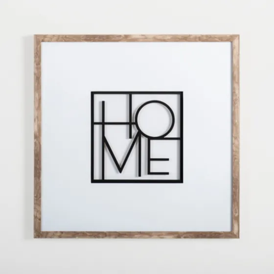 Square Metal Home Framed Wall Plaque-Kirkland's Home Outlet