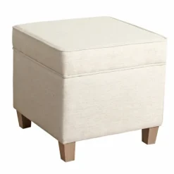 Square Oatmeal Storage Ottoman-Kirkland's Home Cheap