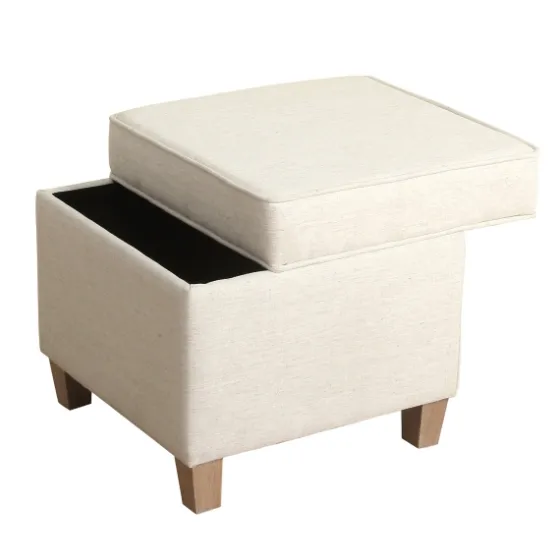 Square Oatmeal Storage Ottoman-Kirkland's Home Cheap