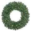 Square Oregon Fir Warm White Wide Bulb Wreath-Kirkland's Home Shop