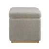 Square Sherpa Upholstered Storage Ottoman-Kirkland's Home Fashion