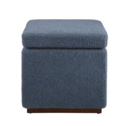 Square Sherpa Upholstered Storage Ottoman-Kirkland's Home Store