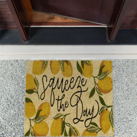 Squeeze The Day Coir Doormat-Kirkland's Home Sale