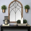 Stained Wood Frame Cathedral Wall Mirror-Kirkland's Home Best Sale