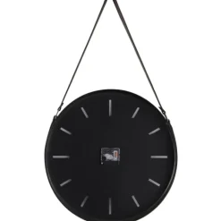 Stainless Steel Leather Strap Wall Clock-Kirkland's Home Outlet